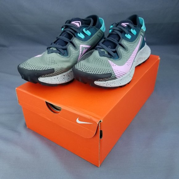 Nike Pegasus Trail 2 Women's Running Shoes CK4309 300 Green Pink Sizes 8.5-9.5 - Picture 9 of 9